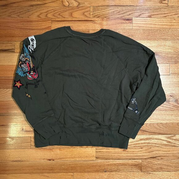 Womens Zadig & Voltaire Dark Green Multicolor Skeleton Graphic Sweatshirt Top M - Picture 14 of 16